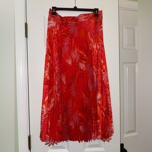 Milly Tropical Palm A-Line Skirt